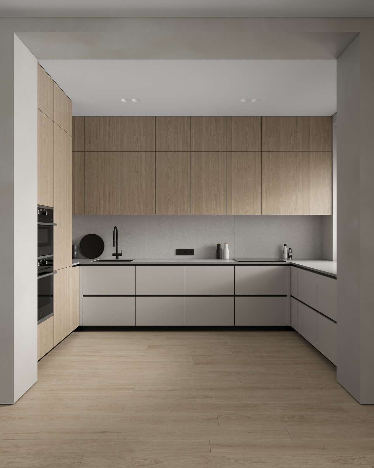 ЖК «Зенит», современный интерьер квартиры, построенный на контрастах