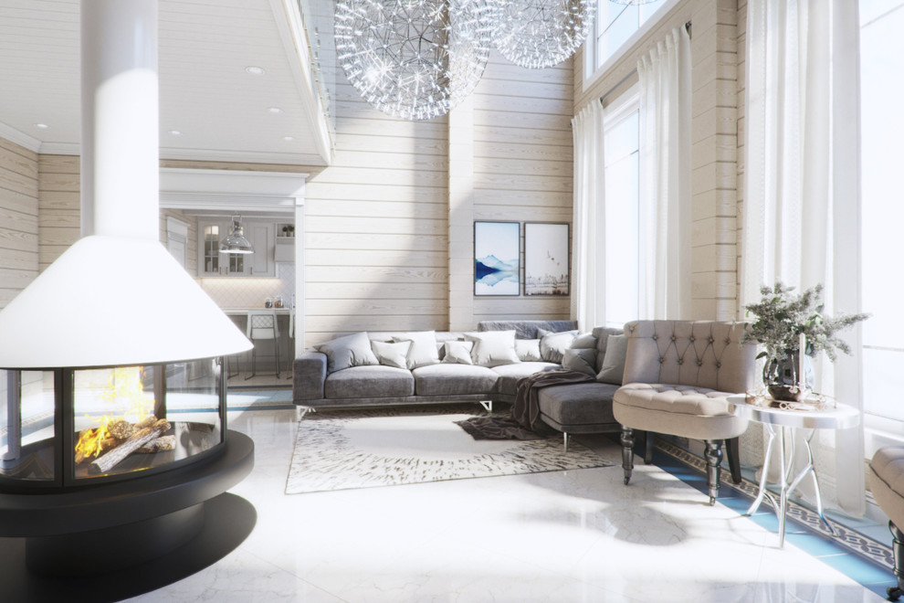 Загородный дом из клееного бруса со вторым светом