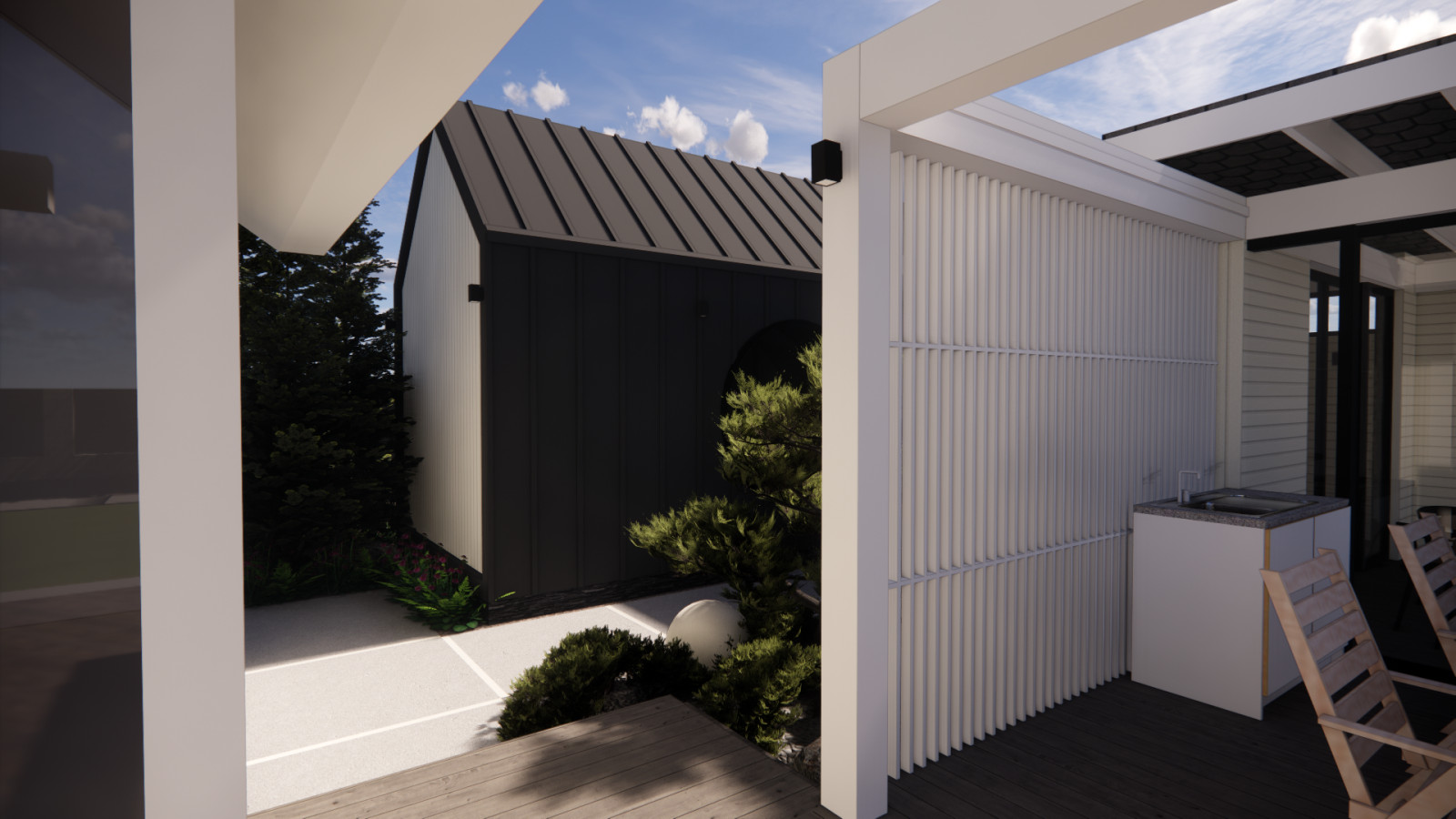 Проход к бане