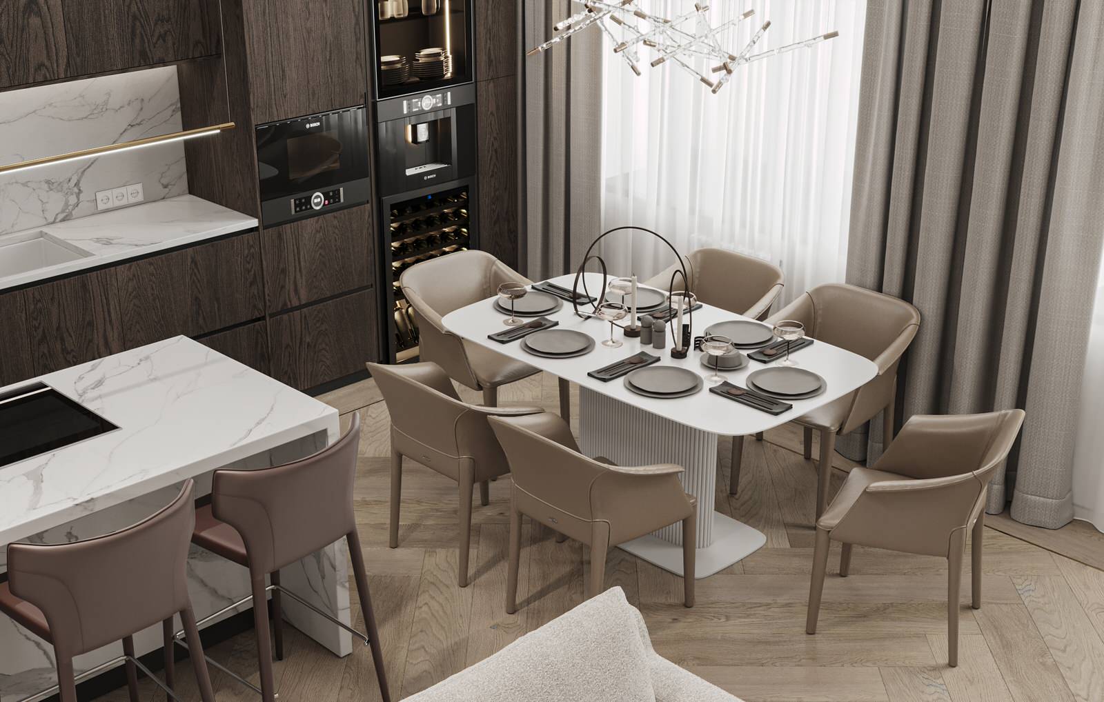 Обложка проекта: Дизайн-проект квартиры, ЖК Михайловский, Новосибирск