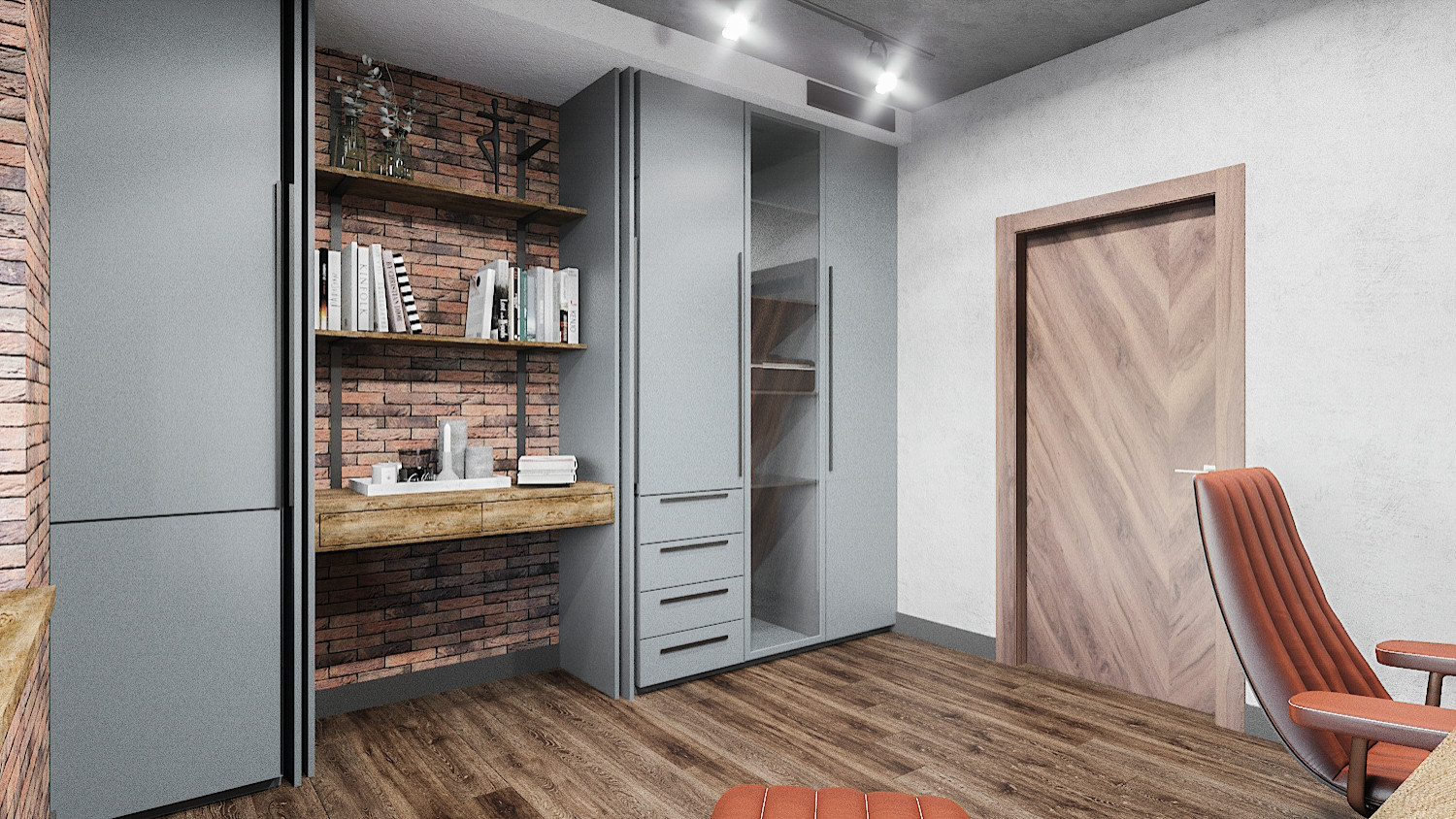 Обложка проекта: Дом в стиле яркое шале. Кабинет