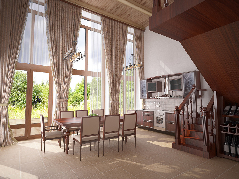 Обложка проекта: Дизайн интерьера кухни-столовой