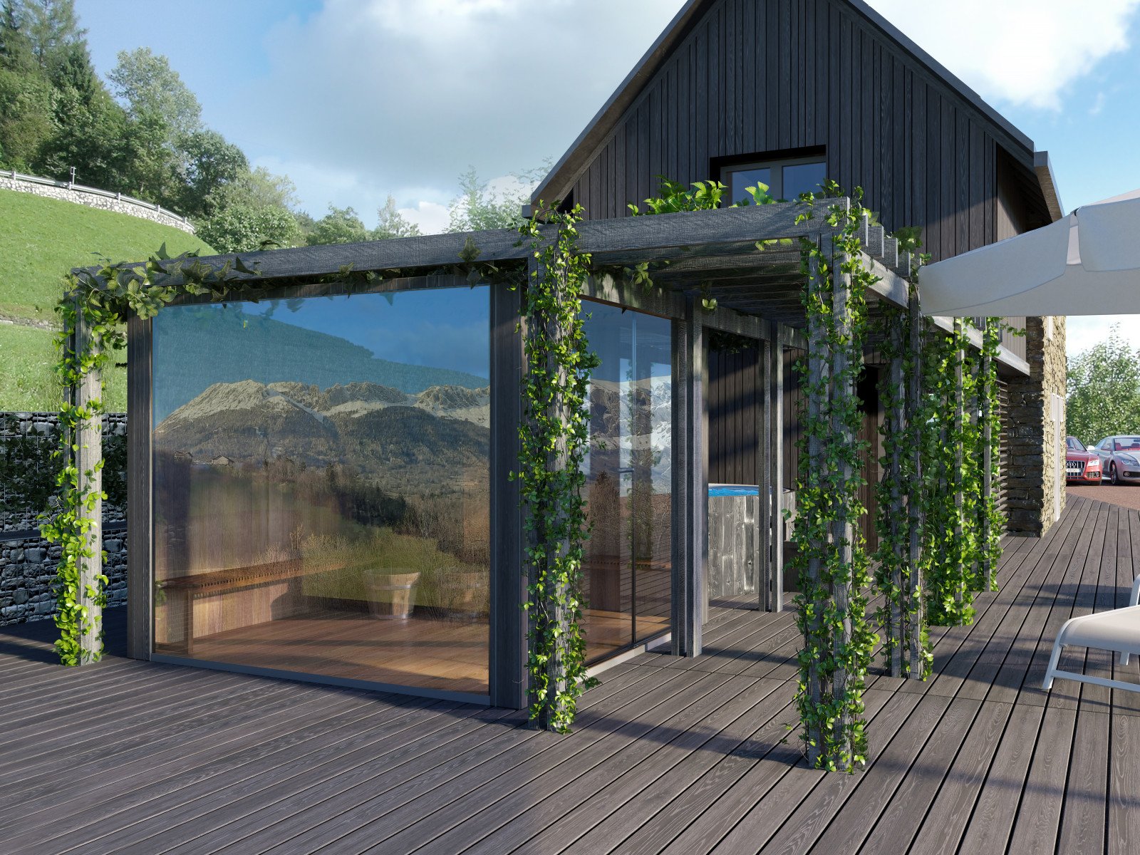 House rebuilding and new design of Summer house in Pradebon, Italy