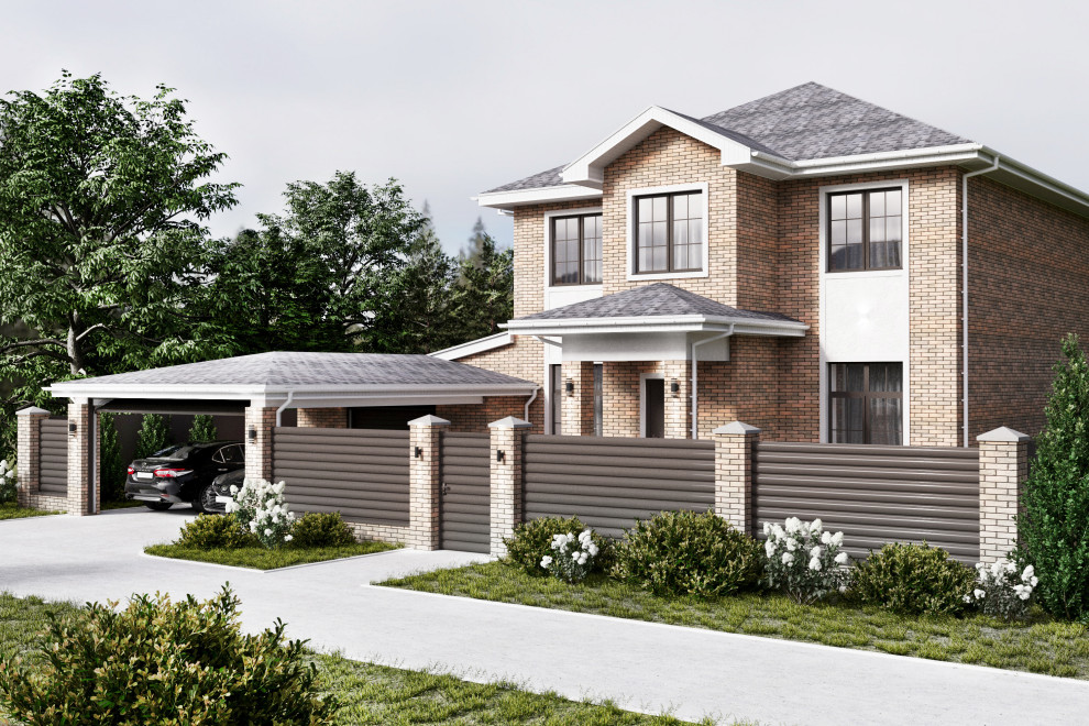 Реновация коттеджа (фасады, пристрой гаража и сауны с верандой, наружный свет)