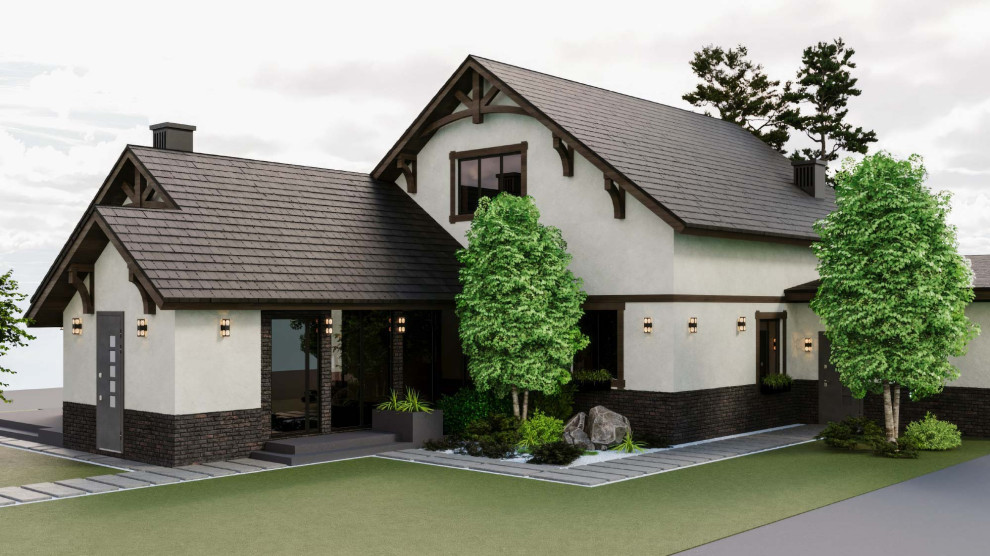 Дизайн- проект  фасада и благоустройства  жилого дома