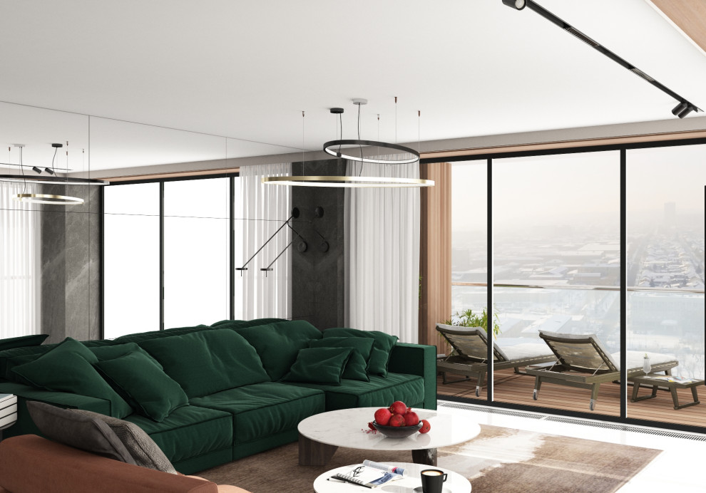 Современный хай тек. Пентхаус в Городе К.