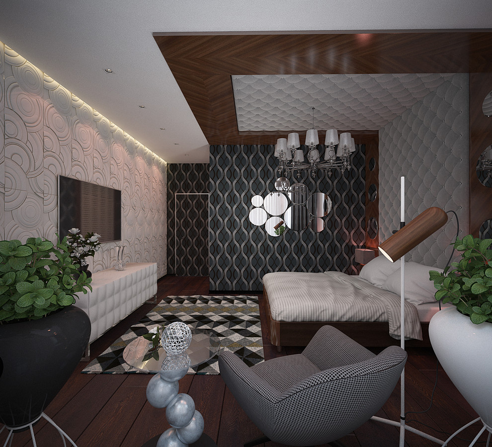 Загородный дом (280 кв.м.) для семьи с тремя детьми. Ар-деко + Современный стиль