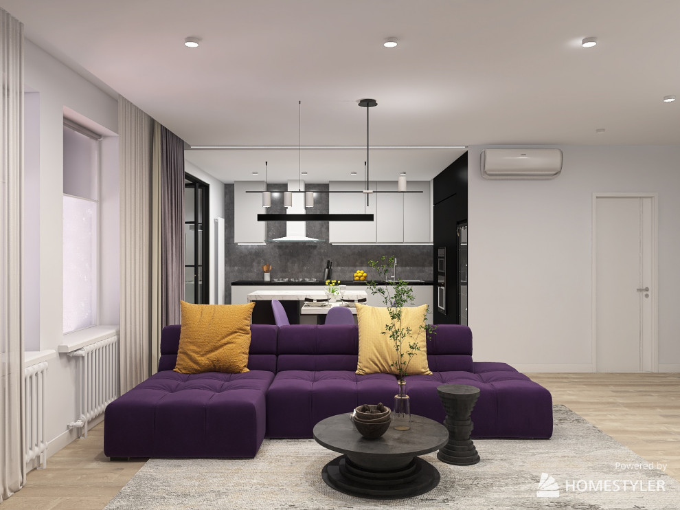 Обложка проекта: Проект двухкомнатной квартиры в современном стиле