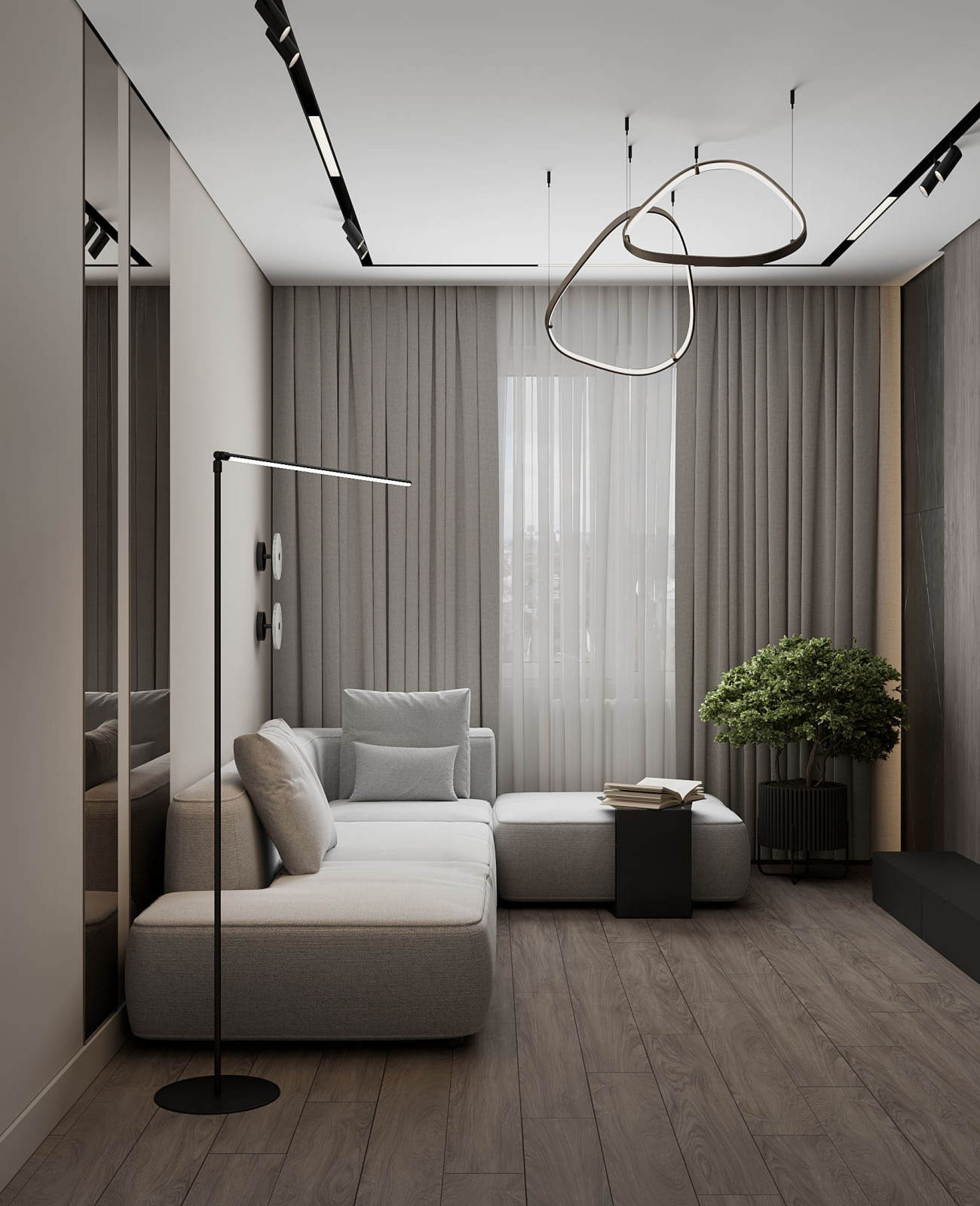 Дизайн-проект квартиры для семейной пары в современном стиле