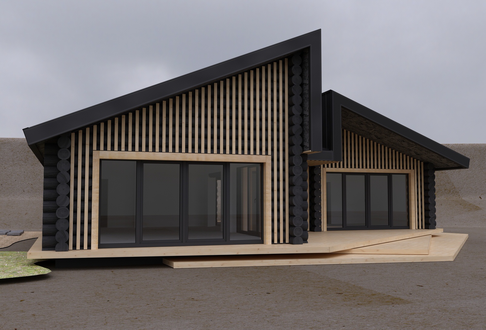 Банный комплекс на берегу залива