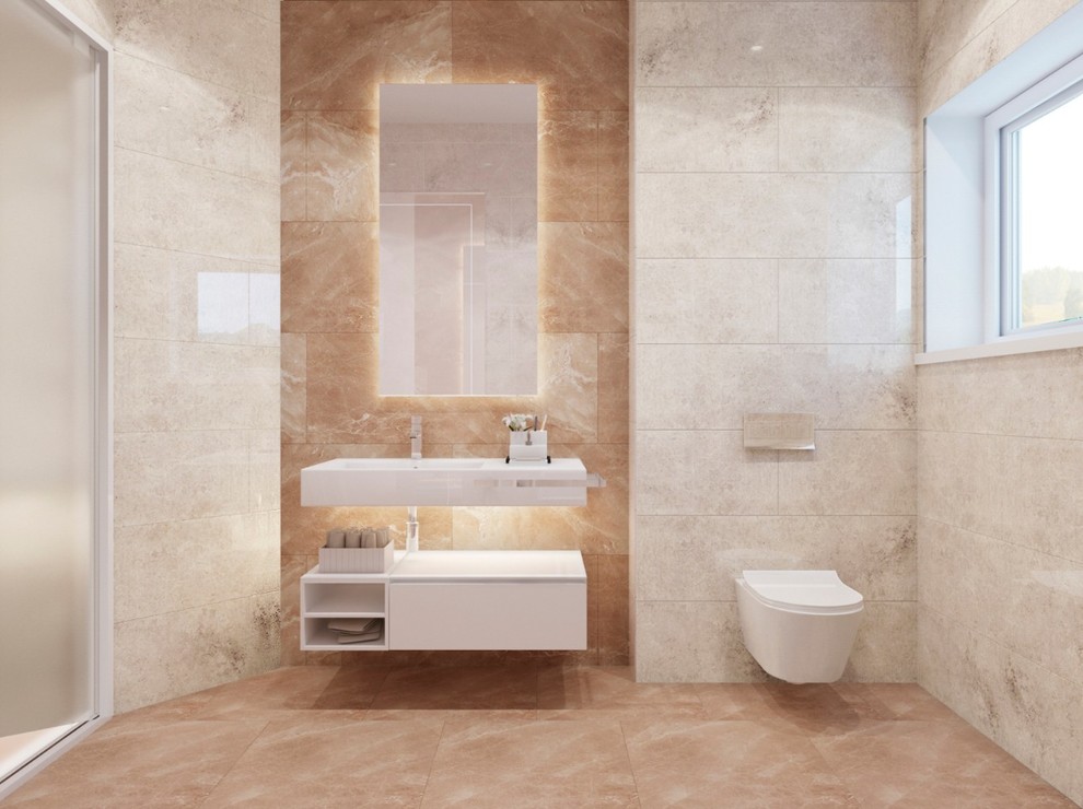 Современный интерьер загородного дома - Санузел