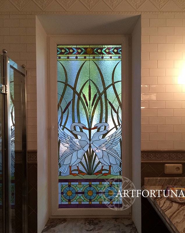 Витраж для дома в английском стиле