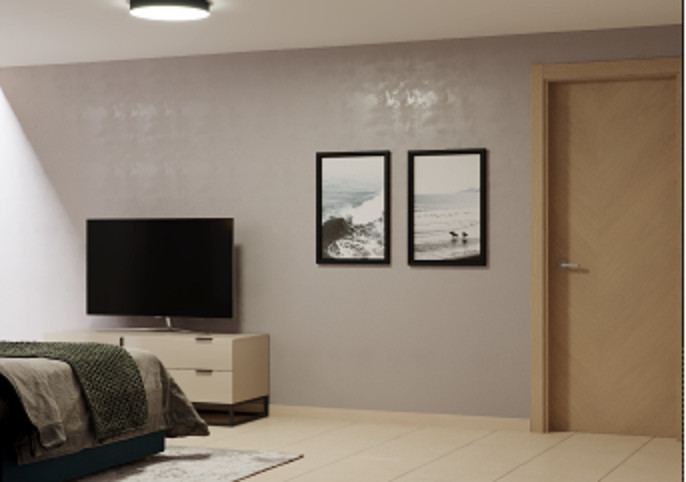 Дизайн проект загородного дома - 1 этаж - спальня