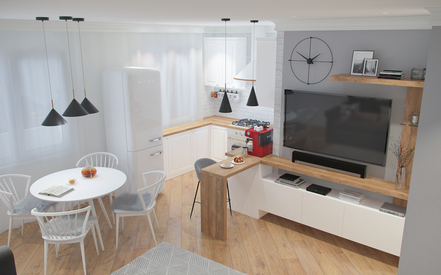 Минималистичная, уютная квартира