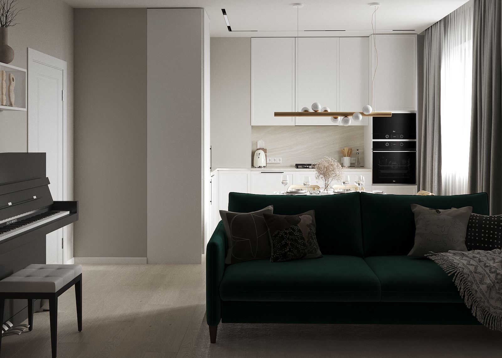 Кухня-гостиная в современном стиле