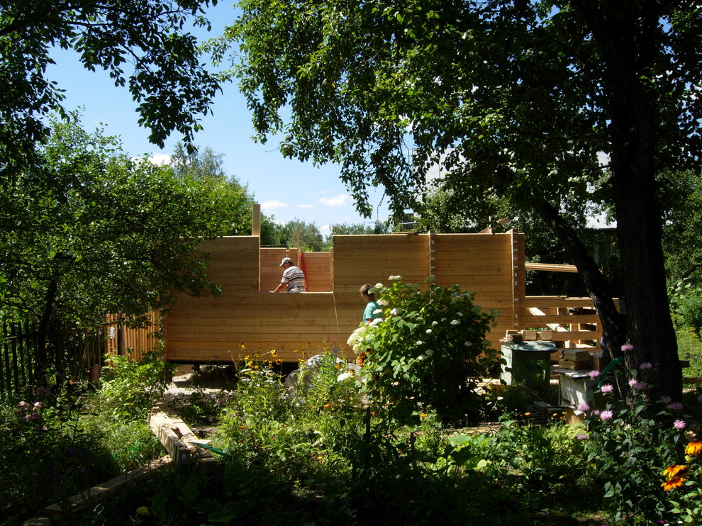 Деревянное домостроение из ТермоБруса - дом-баня