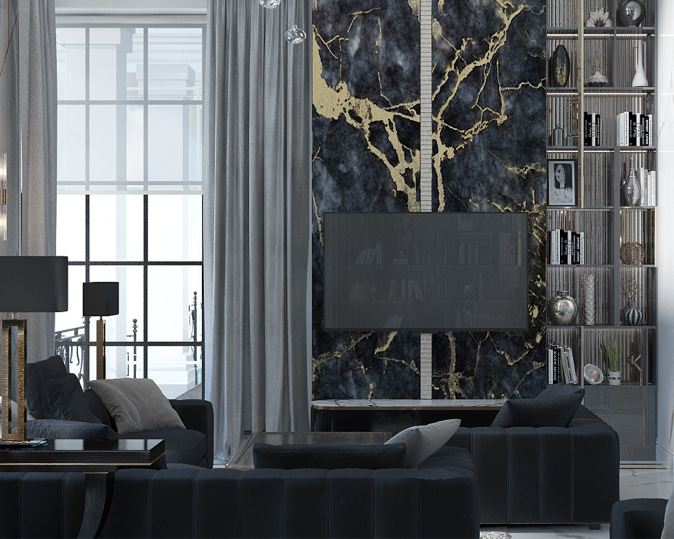 LUXURY KITCHEN\\DINING\\LIVING ROOMS