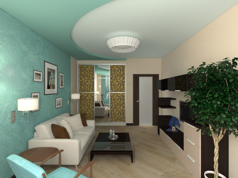 Комната в современном стиле для молодой девушки.