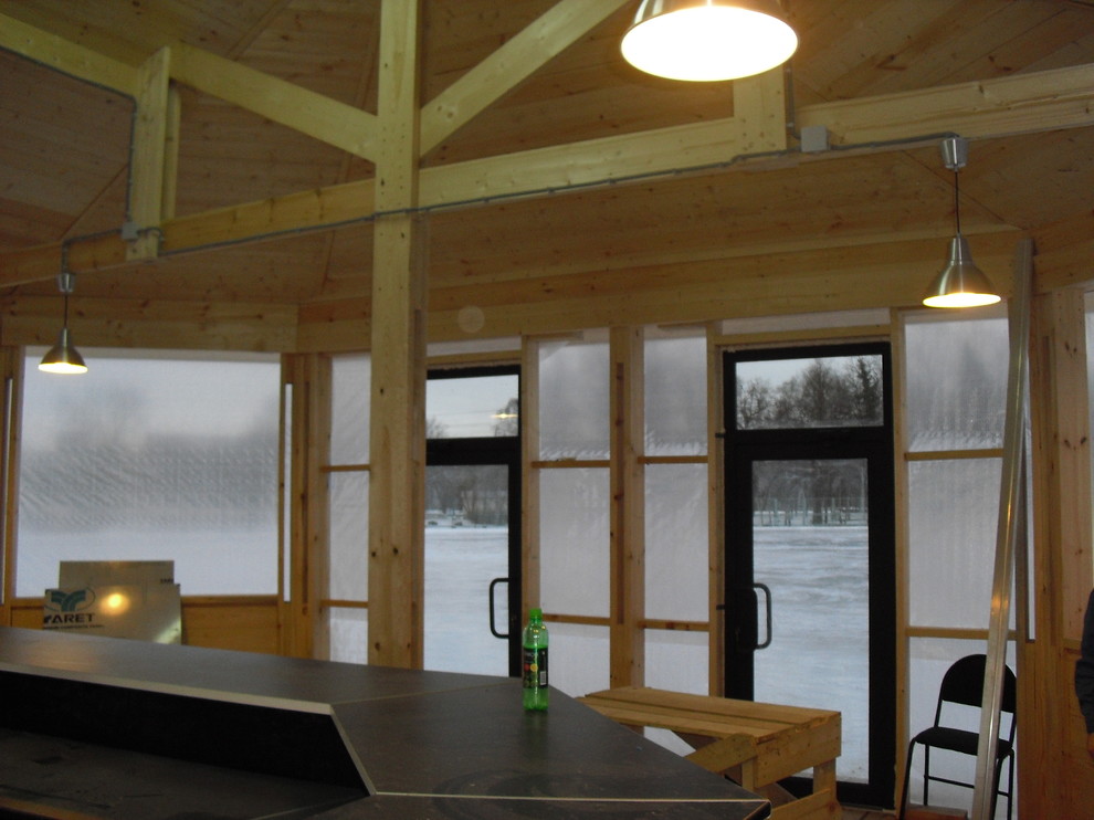 Кровля над бассейном (Фермы ножницы)