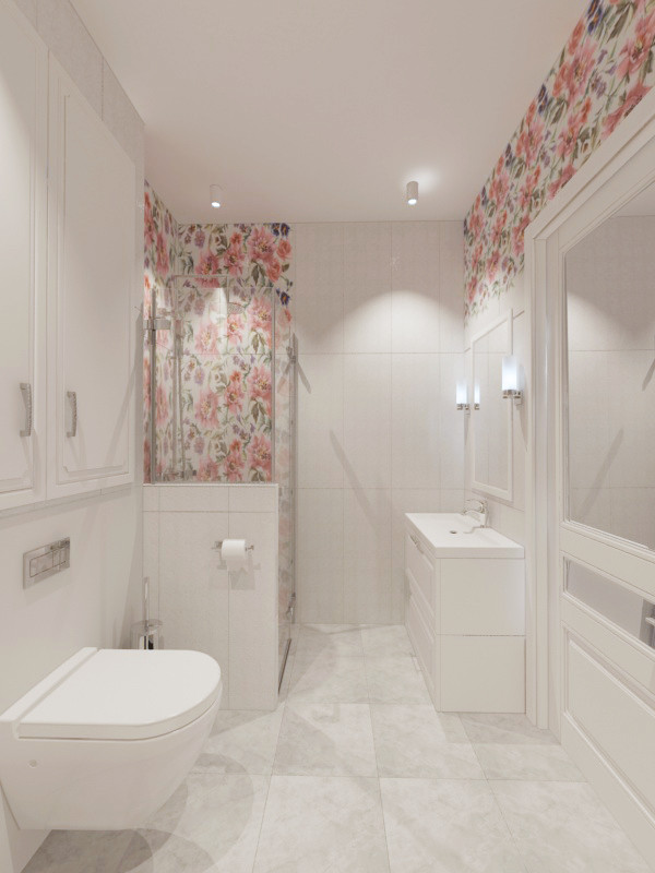 Дизайн интерьера санузла в комнате девочки