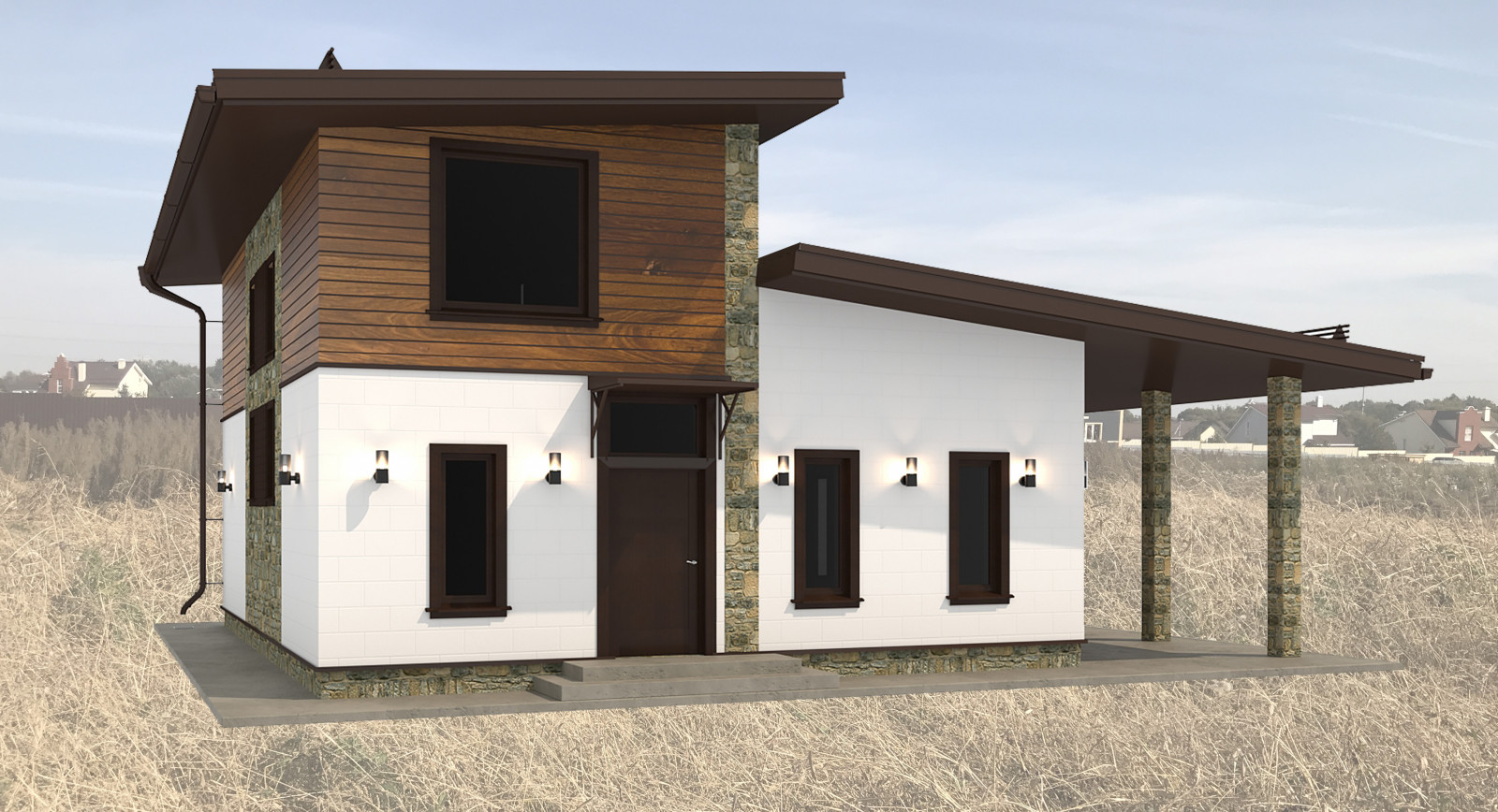 Обложка проекта: Частный дом 100 х 80