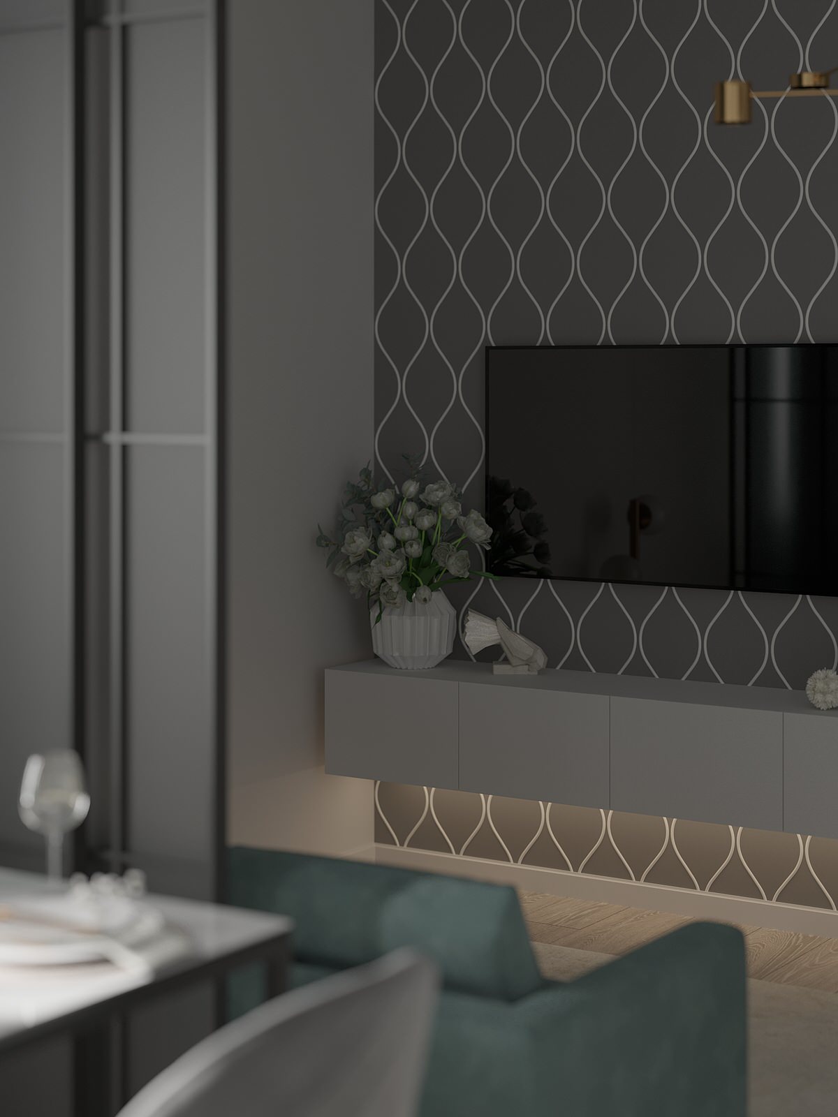 Кухня-гостиная в современном стиле