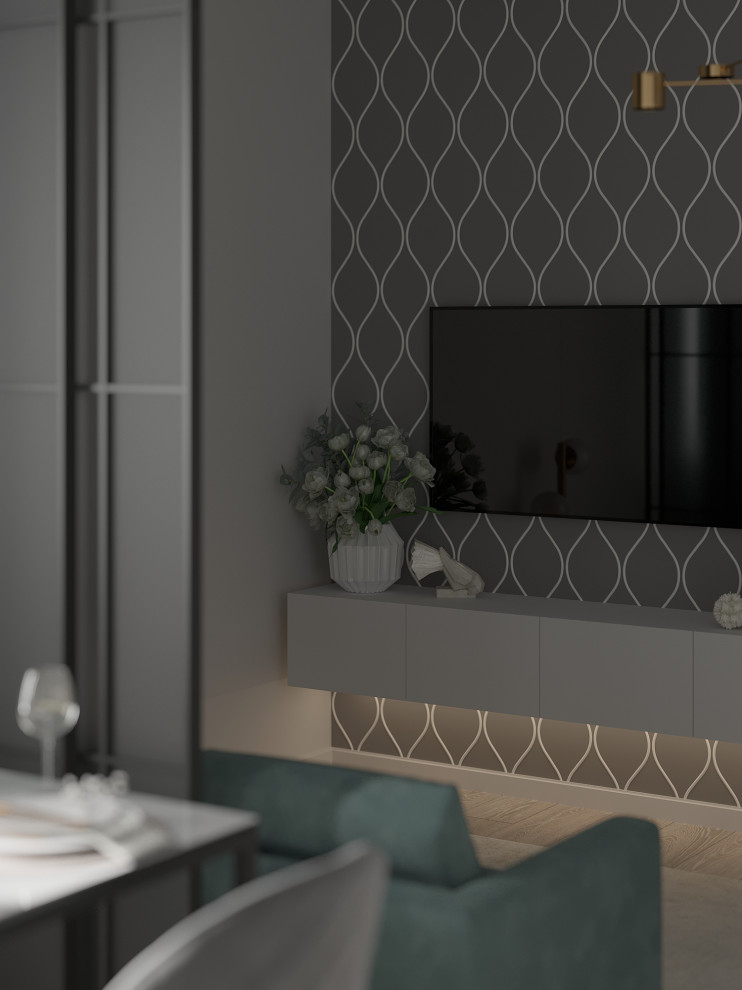 Кухня-гостиная в современном стиле