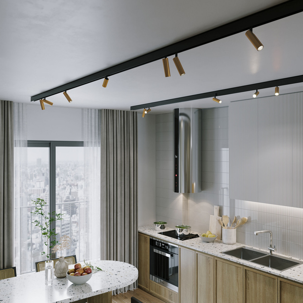 Slim Magnetic Умный трековый светильник 14W 2700-6500K Dim Dual латунь