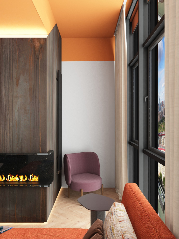 Яркий дизайн интерьера на взлётке