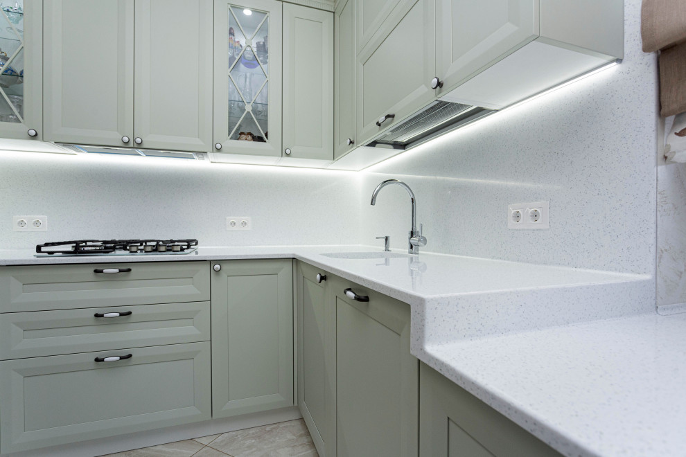 Кухня оливкового цвета