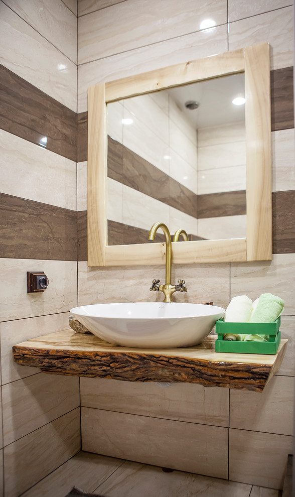 Сан.узел с деревянной столешницей