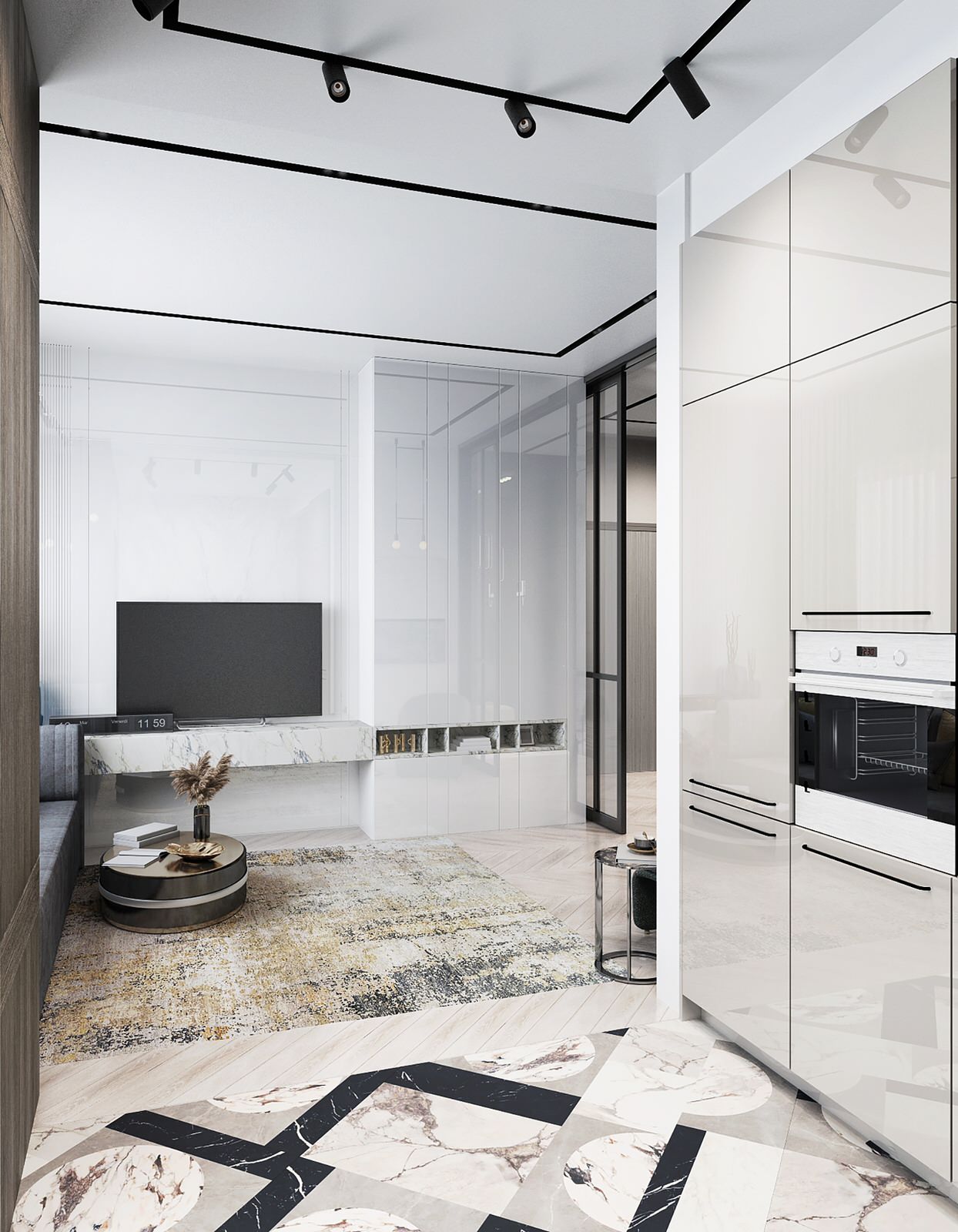 Обложка проекта: м.Бронная небольшая квартира