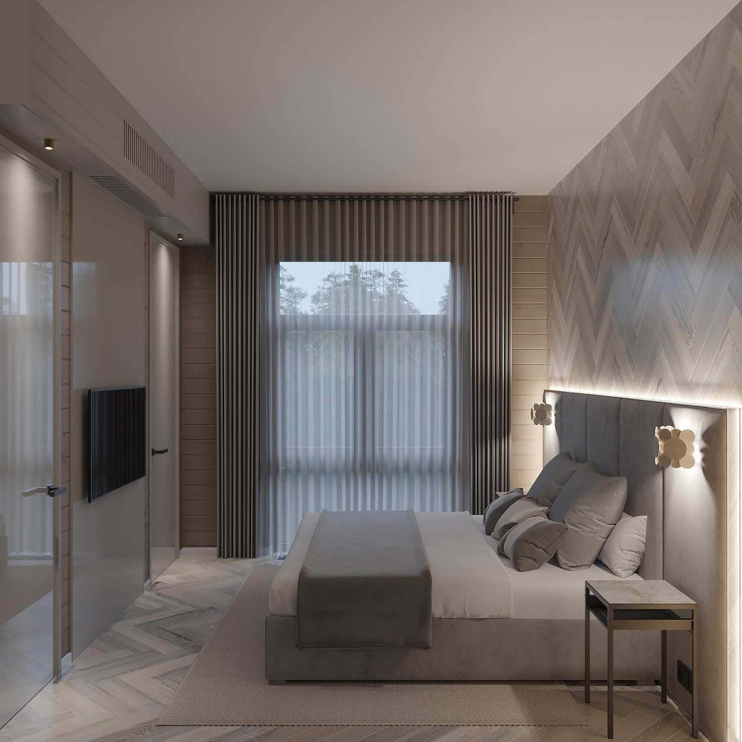 Гостевая спальня в проекте загородного дома