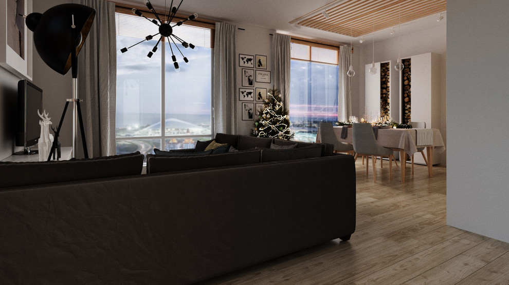 гостиная комната в скандинавском стиле