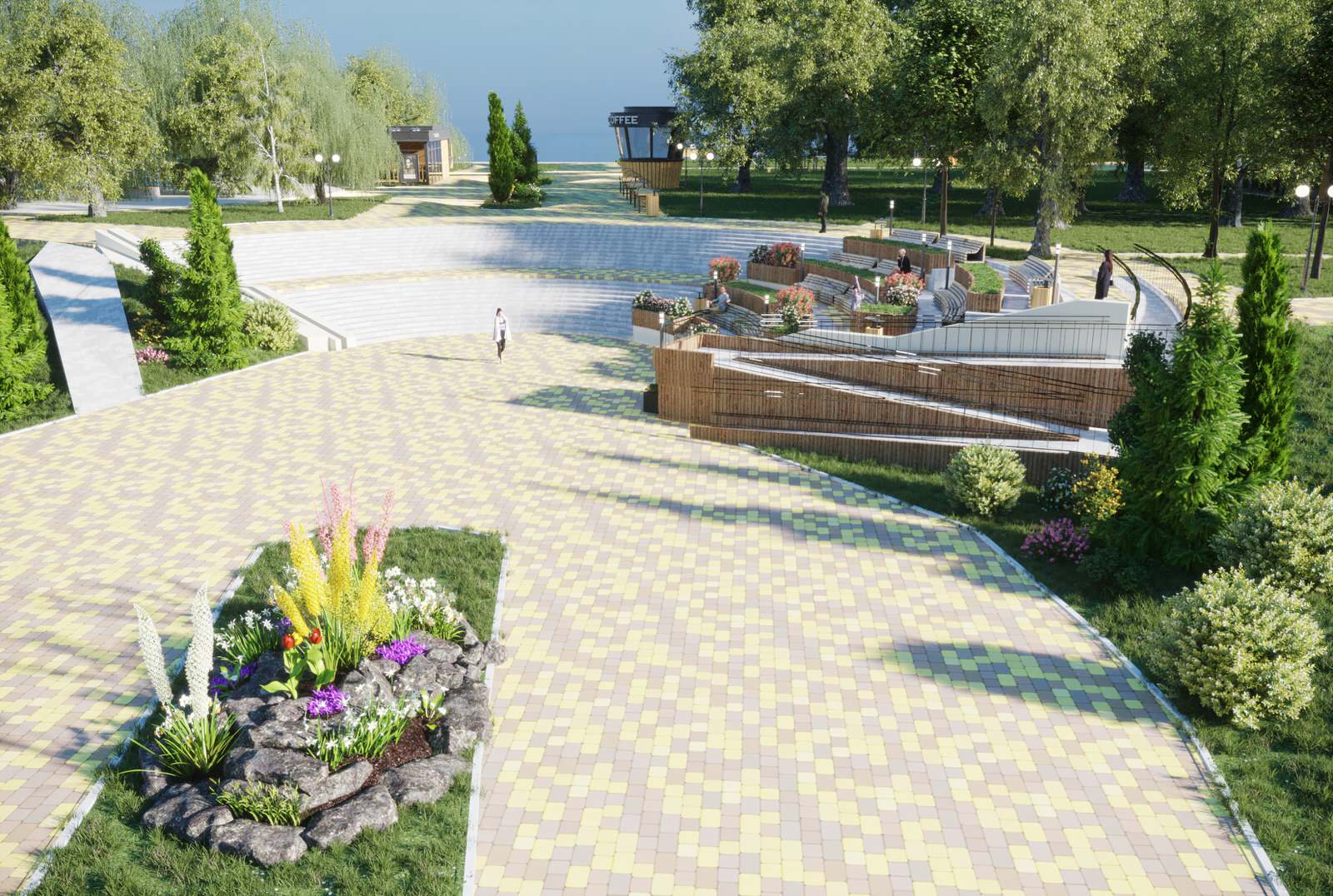 Спуск к р. Цна из Парка культуры и отдыха в г. Тамбов