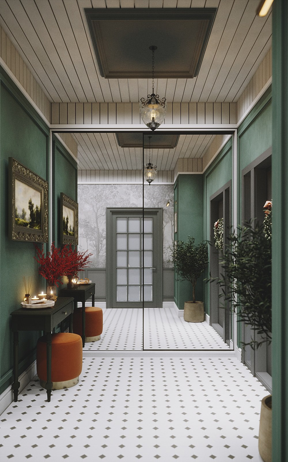 Обложка проекта: Усадьба в Павловске. Проект интерьера загородного дома.