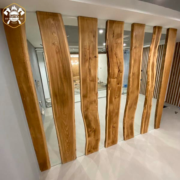 Обложка проекта: Стеновой декор из слэбов дуба