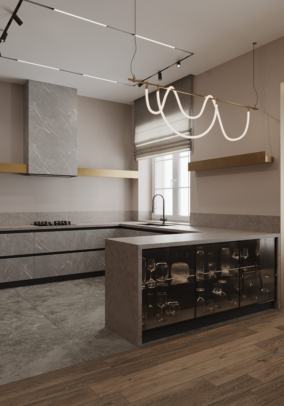 Интерьер загородного дома кардинально отличающийся от домов в округе