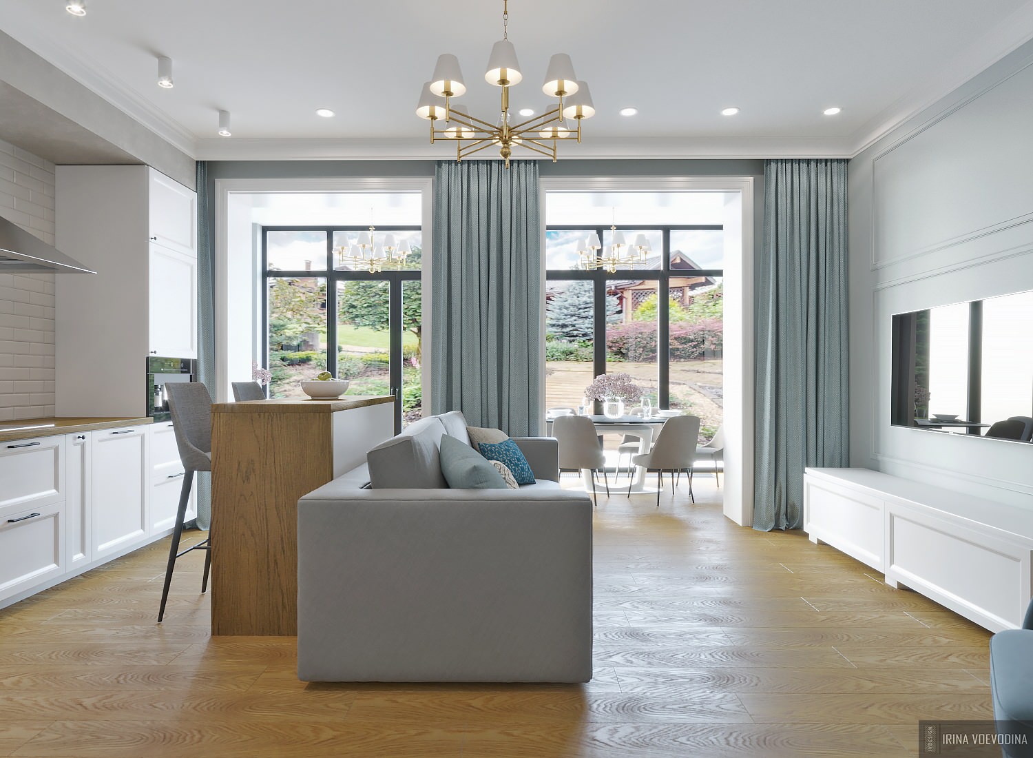 Блок секция у моря для семейной пары