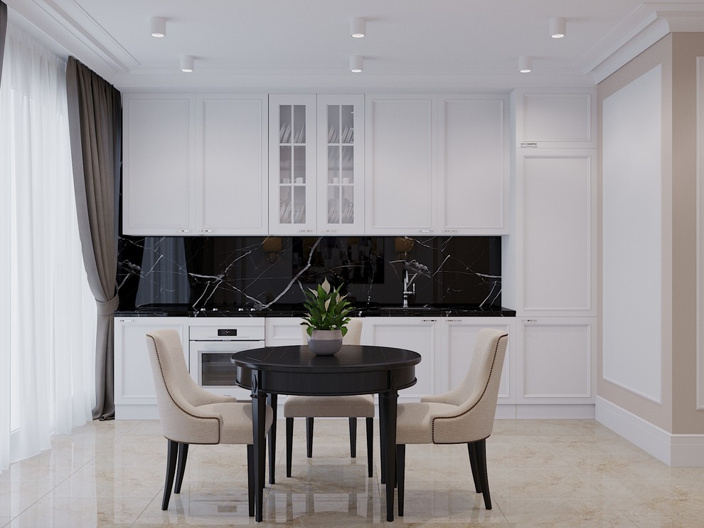 Интерьер однокомнатной квартиры в неоклассическом стиле