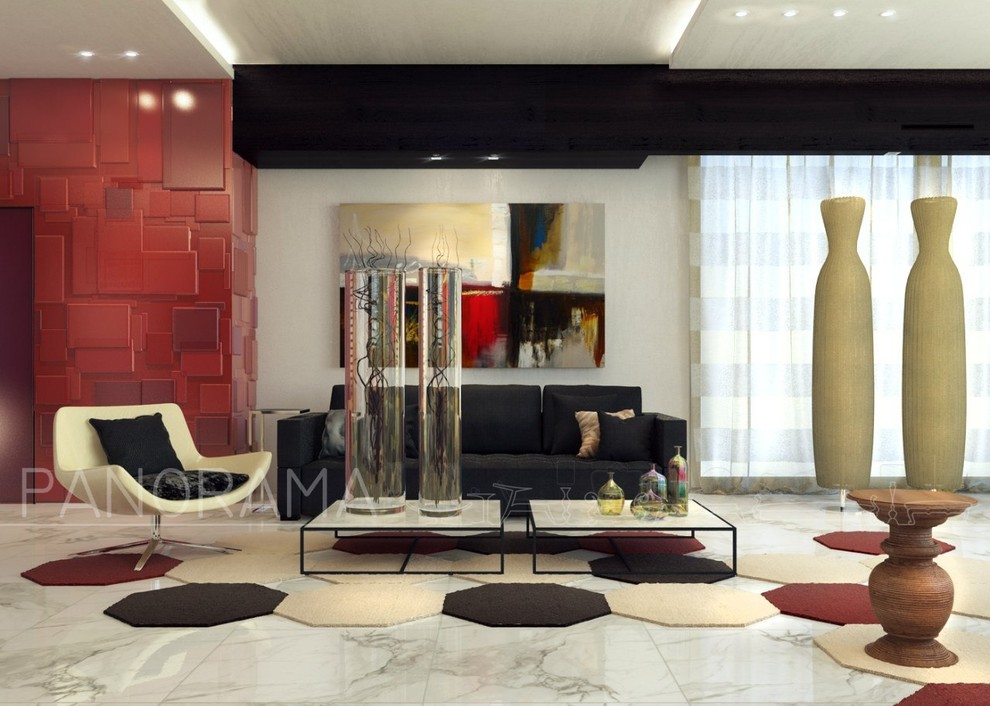 Проект гостиной-столовой, S - 135, 7 кв.м.