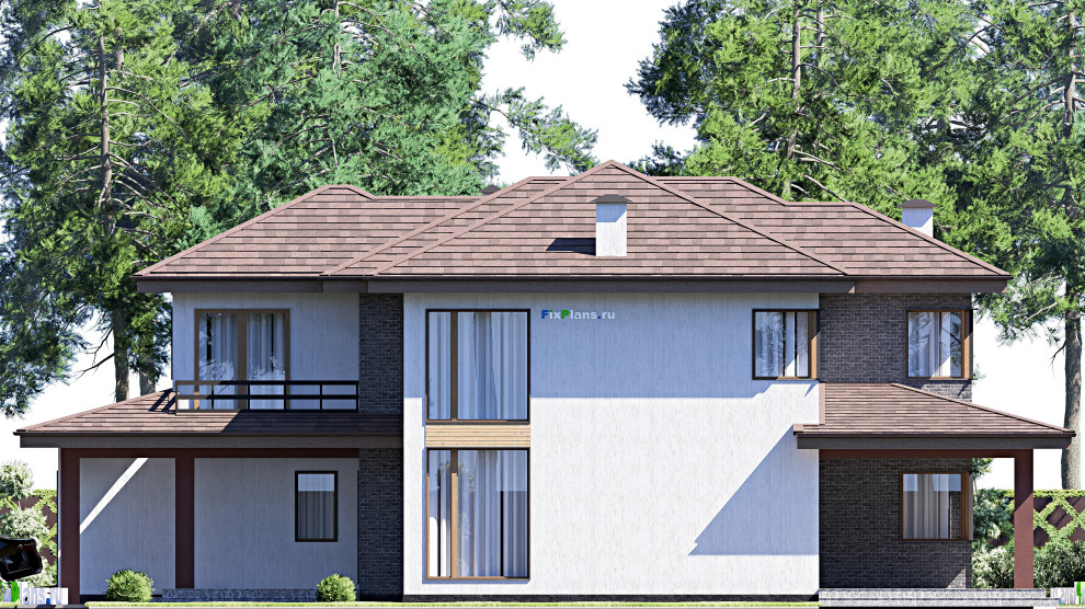 Проект двухэтажного дома 13х20 м S271м2 F-17252