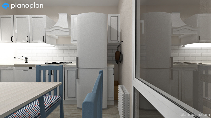 Кухня в стиле лофт 6 кв.м