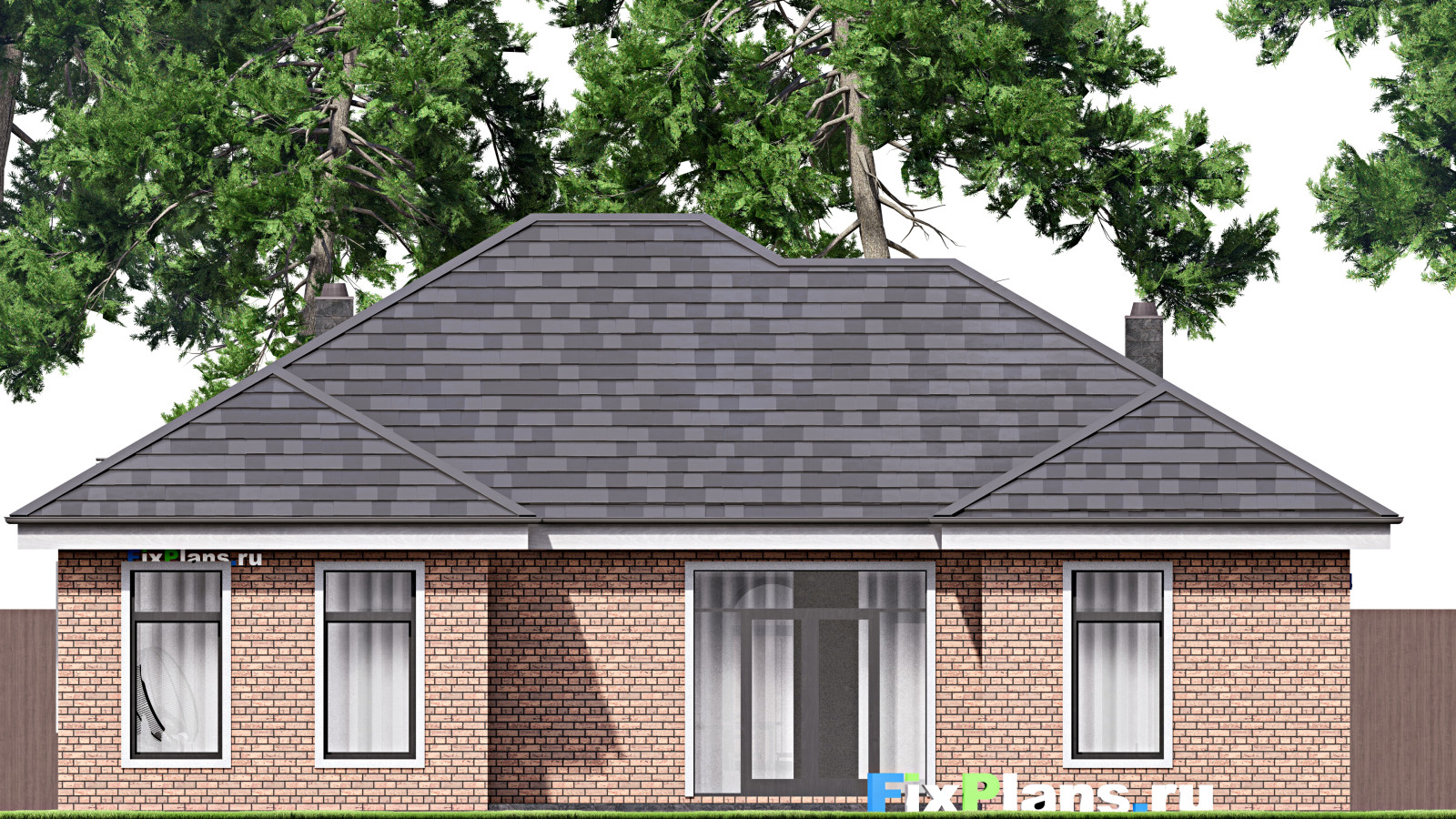 Проект одноэтажного дома 20х15м S182м2 F-16757