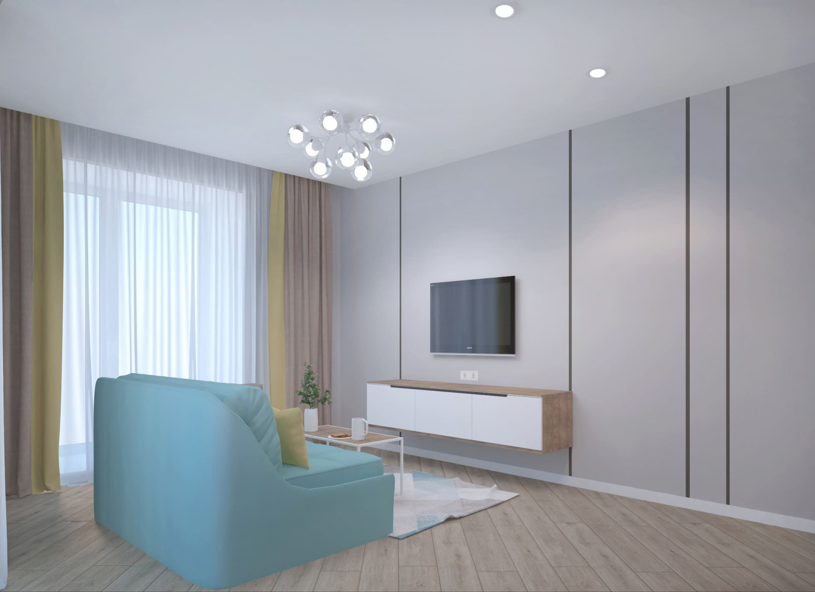 Солнечные гостиная и детская