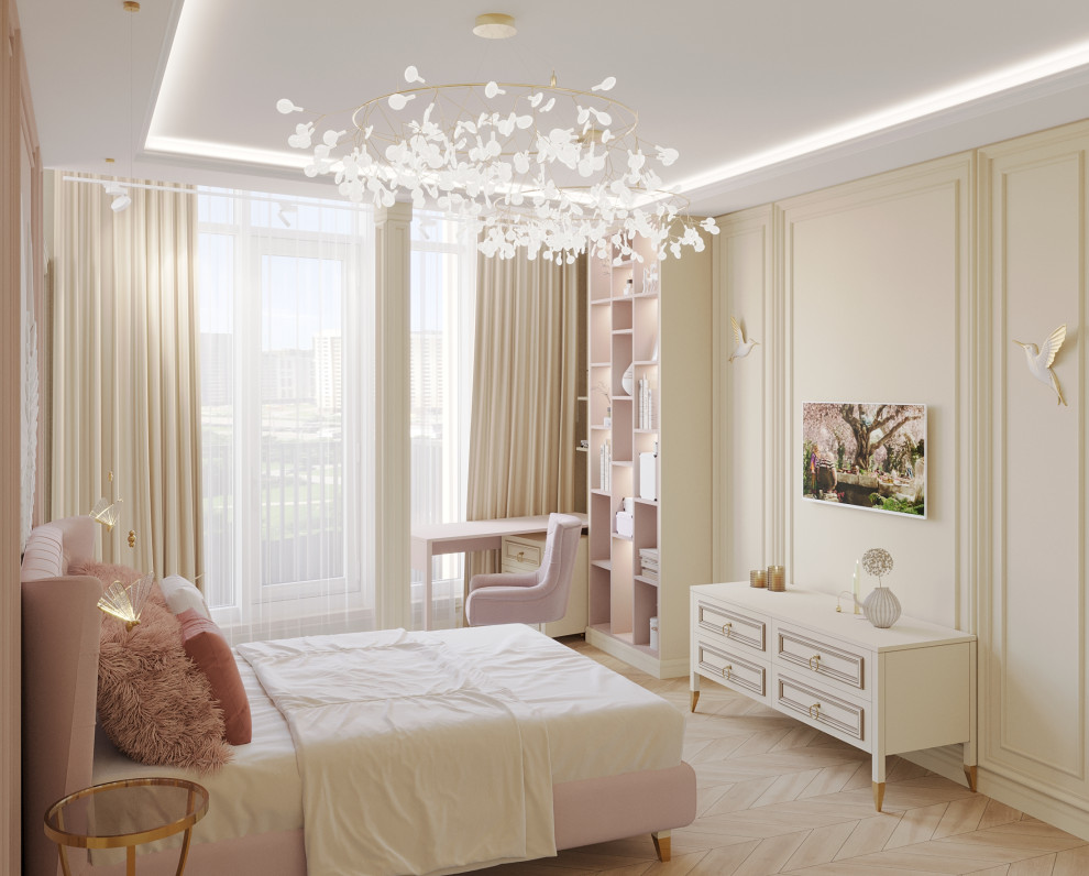 Интерьер 2-ух уровневой квартиры_ "АРОМАТ САДОВ"