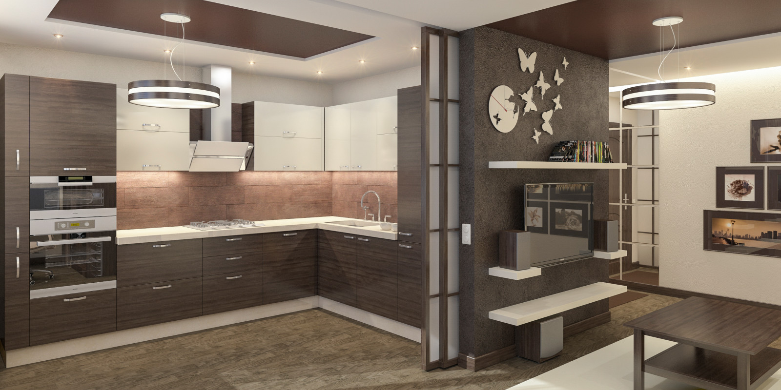 Гостинная Кухня (30 кв.м.) Квартира г. Набережные Челны