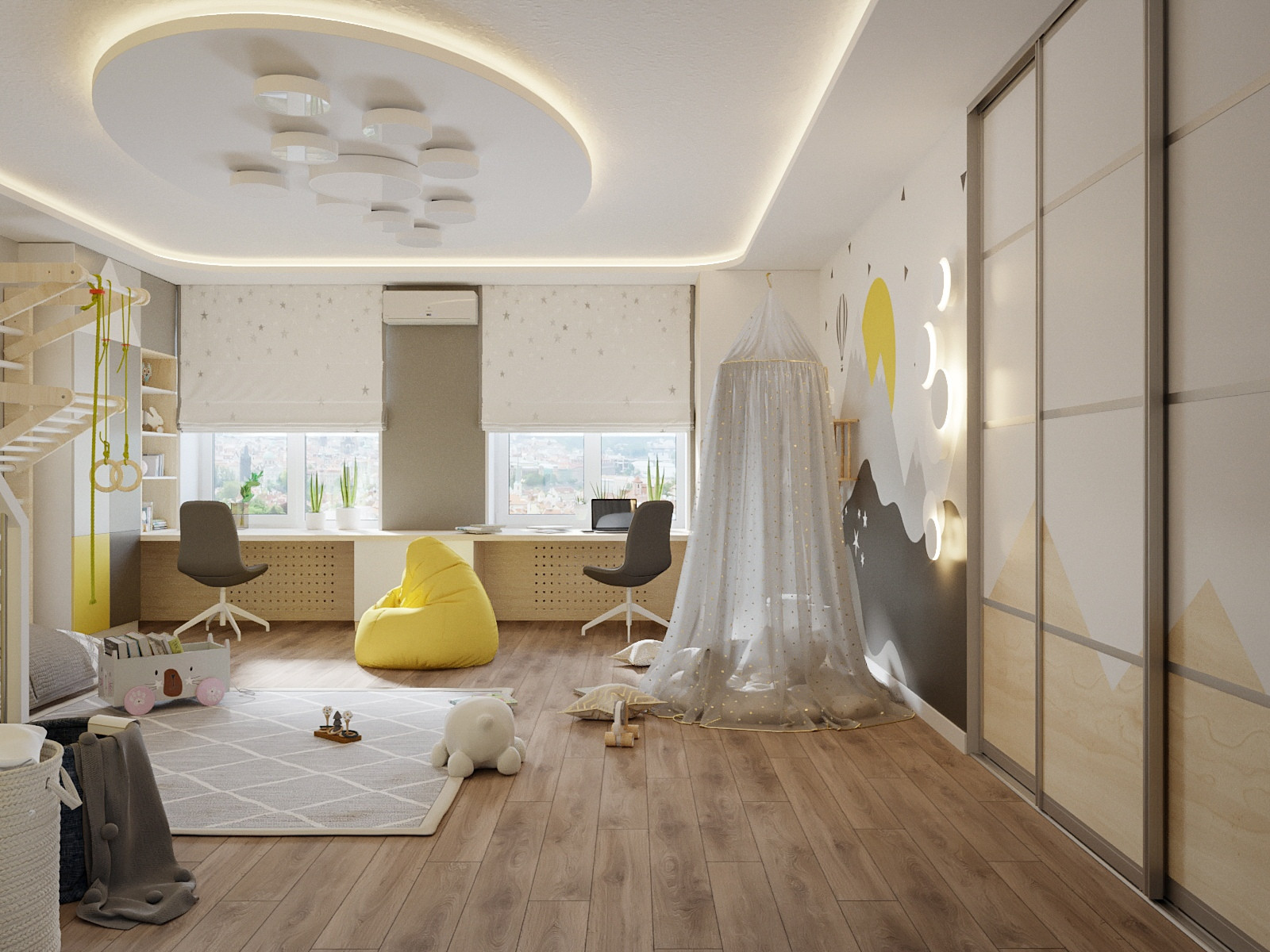 Яркая детская комната для девочки и мальчика