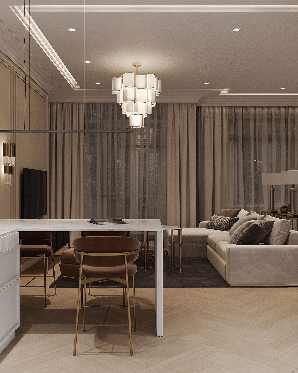 Дизайн-проект двухкомнатной квартиры для семейной пары