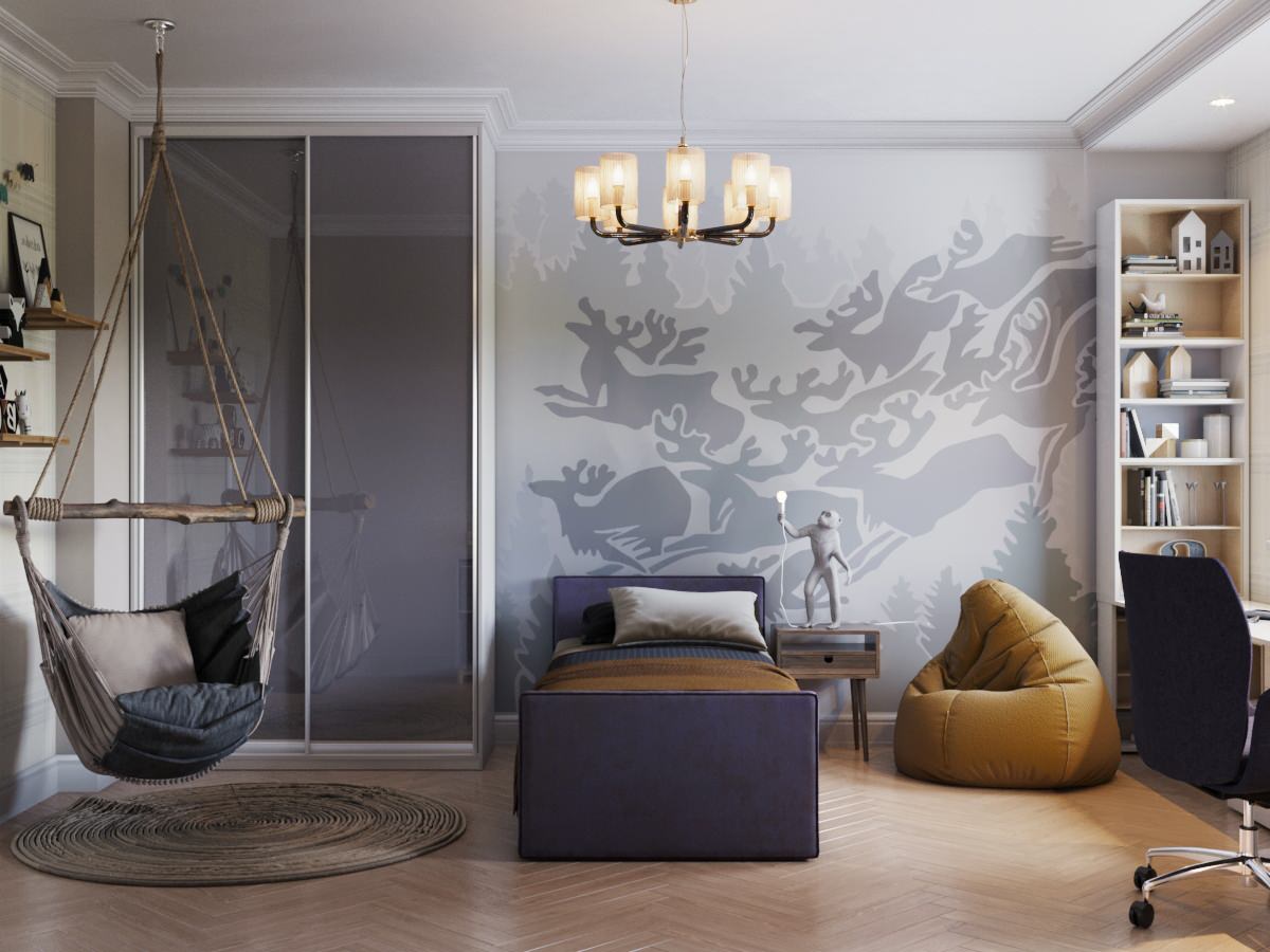 Легкий интерьер с элементами ар-деко